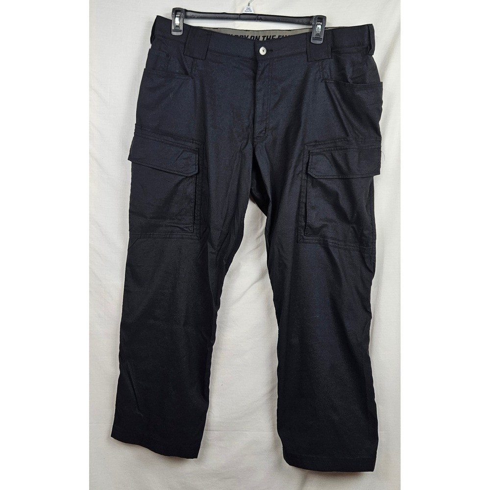 Duluth Trading Co Mens Dry on the Fly Cargo Pants Black 40x30 Relaxed Fit Flex
